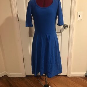 Lularoe Blue dress with sleeves size M